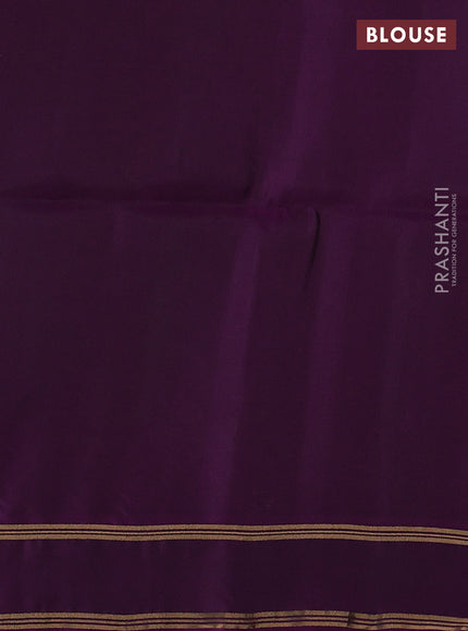Mehendi  Green & Purple Kanchipuram Soft Silk Saree - Buttas
