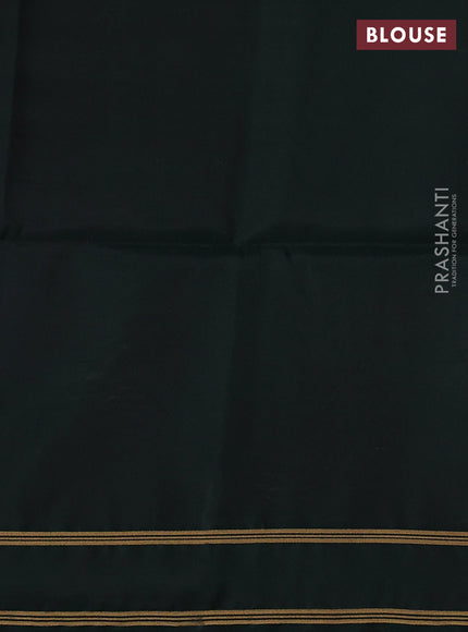 Pastel Green & Green Kanchipuram Soft Silk Saree - Buttas