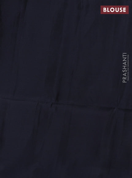 Wine & Grey Kanchipuram Soft Silk Saree - Buttas