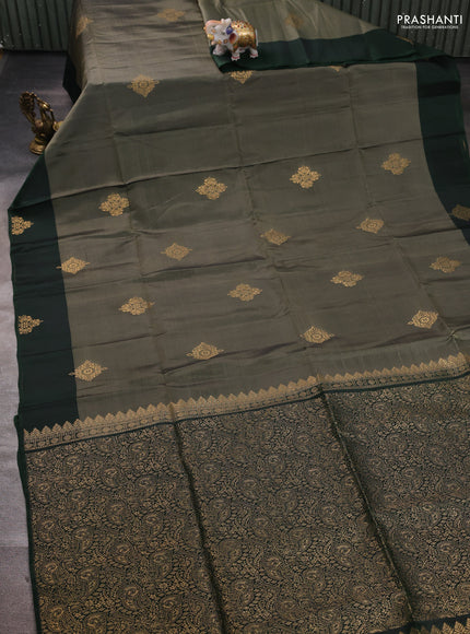 Green Kanchipuram Soft Silk Saree - Buttas