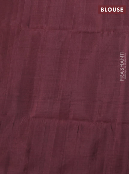 Green & Pink Kanchipuram Soft Silk Saree - Buttas