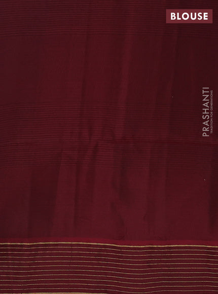 Violet & Maroon Kanchipuram Soft Silk Saree - Buttas