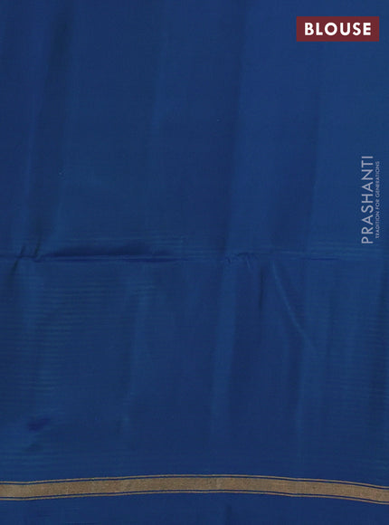 Blue Kanchipuram Soft Silk Saree - Buttas