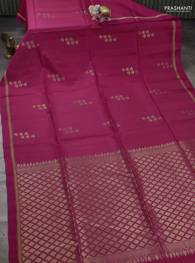 Pink Kanchipuram Soft Silk Saree - Buttas