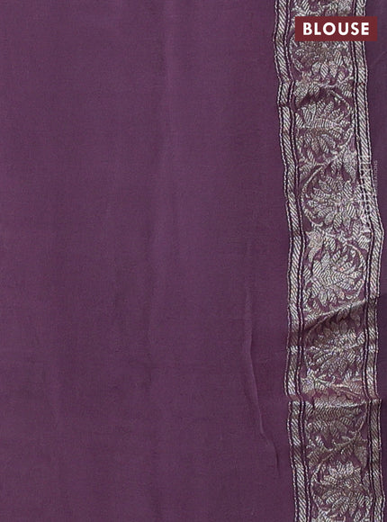 Pastel Purple Banarasi Chiffon Saree - Buttas