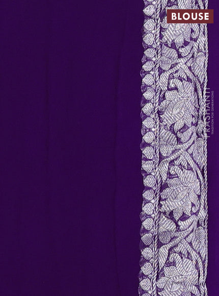 Violet Banarasi Chiffon Saree - Buttas