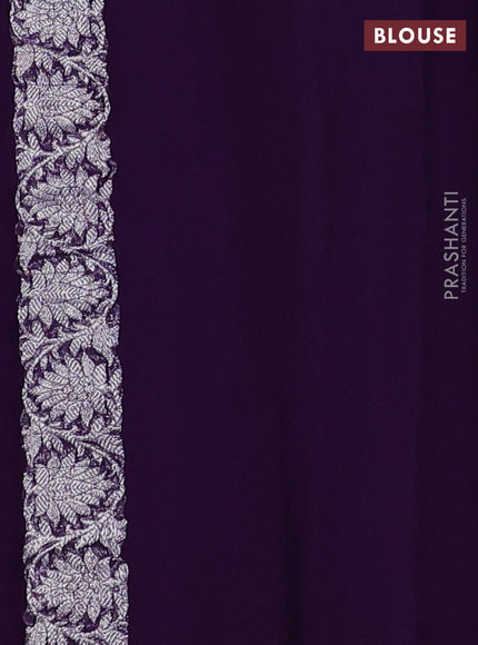 Violet Banarasi Chiffon Saree - Buttas