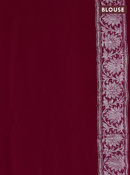 Pink Banarasi Chiffon Saree - Buttas