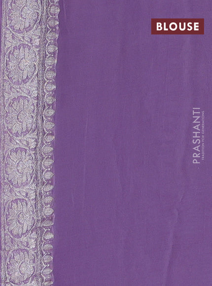 Lavender Banarasi Chiffon Saree - Buttas