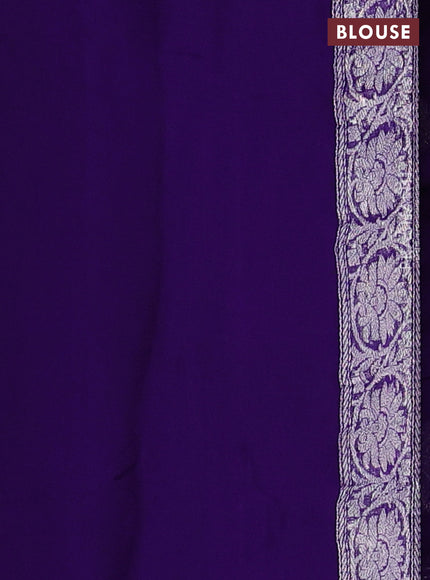 Violet Banarasi Chiffon Saree - Buttas