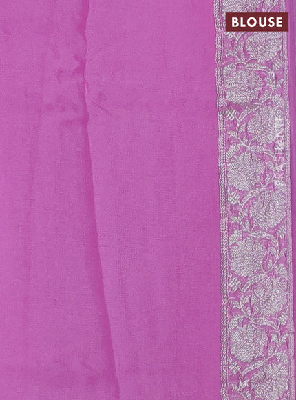Pink  Banarasi Chiffon Saree - Buttas