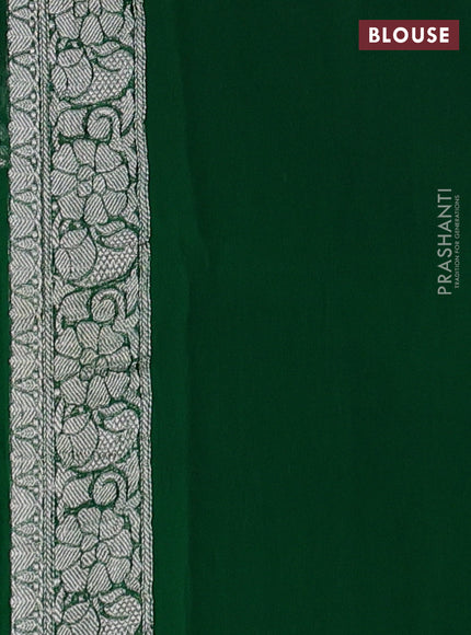Green  Banarasi Chiffon Saree - Buttas