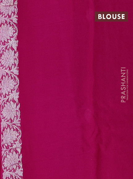 Pink &  Banarasi Chiffon Saree - Buttas