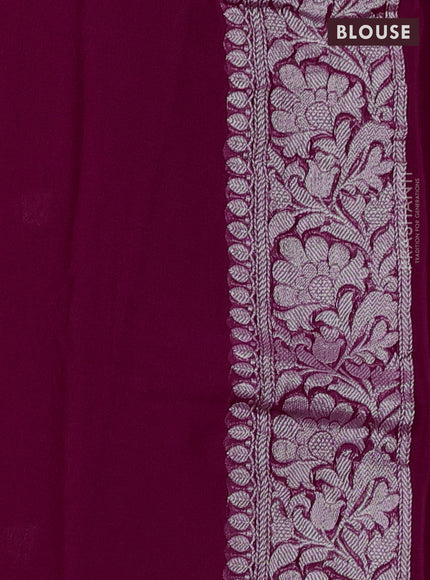 Pink  Banarasi Chiffon Saree - Buttas