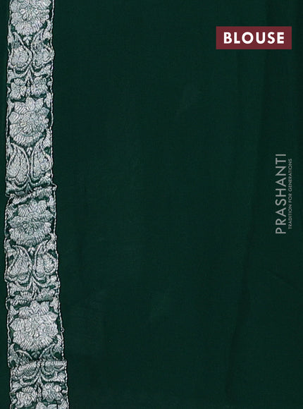 Green  Banarasi Chiffon Saree - Buttas