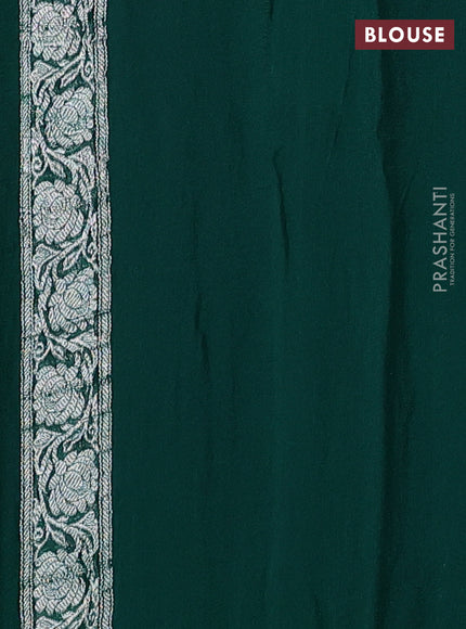 Green  Banarasi Chiffon Saree - Buttas