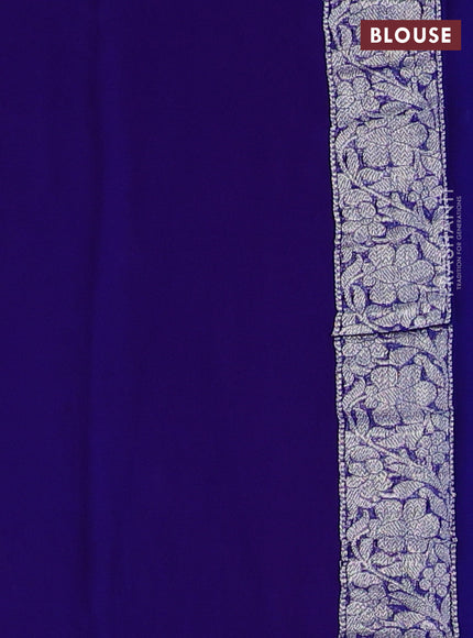 Pink & Blue Banarasi Chiffon Saree - Buttas