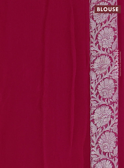 Orange & Pink Banarasi Chiffon Saree - Buttas