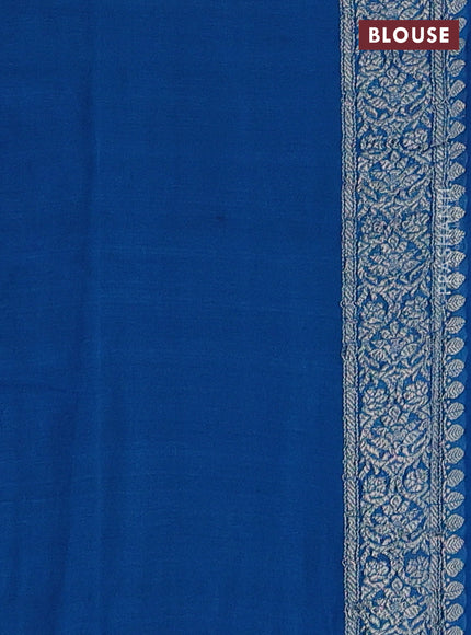 Purple & Cs Blue Banarasi Chiffon Saree - Buttas