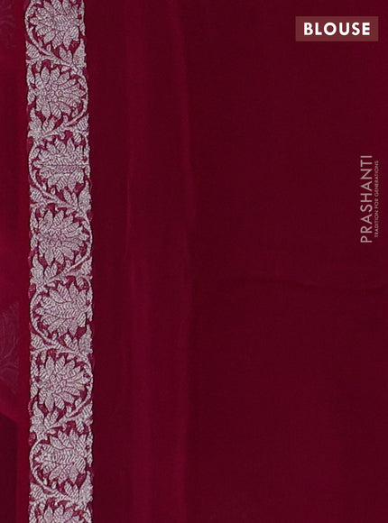Black & Pink Banarasi Chiffon Saree - Buttas