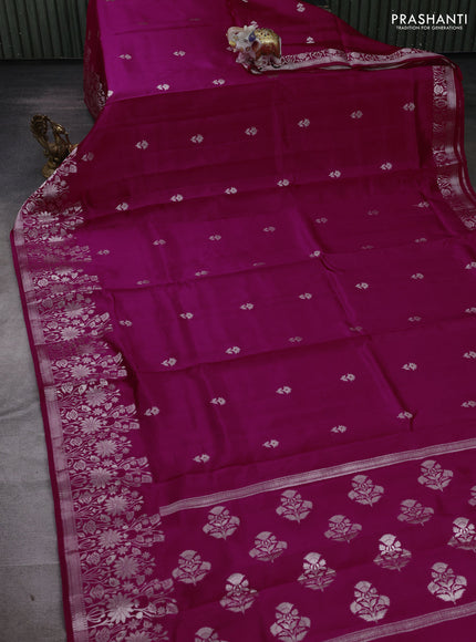 Pink & Beige Poona Silk Saree - Shibori Blouse