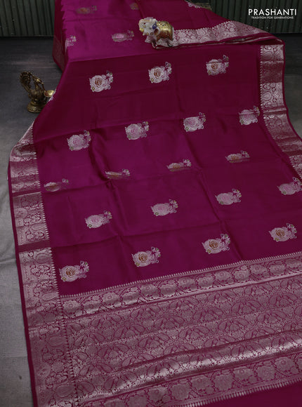 Pink & Beige Poona Silk Saree - Shibori Blouse