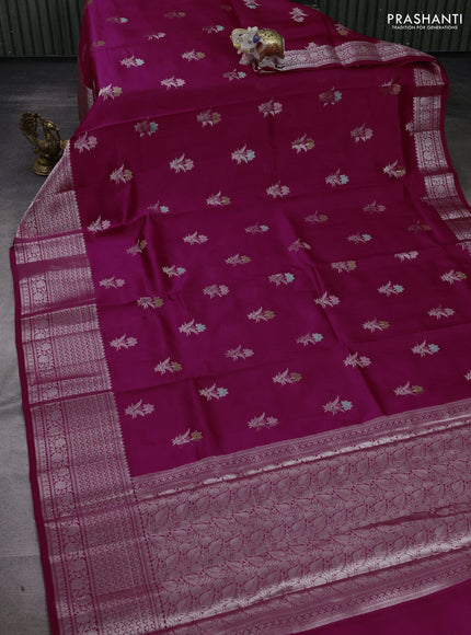 Pink & Beige Poona Silk Saree - Shibori Blouse