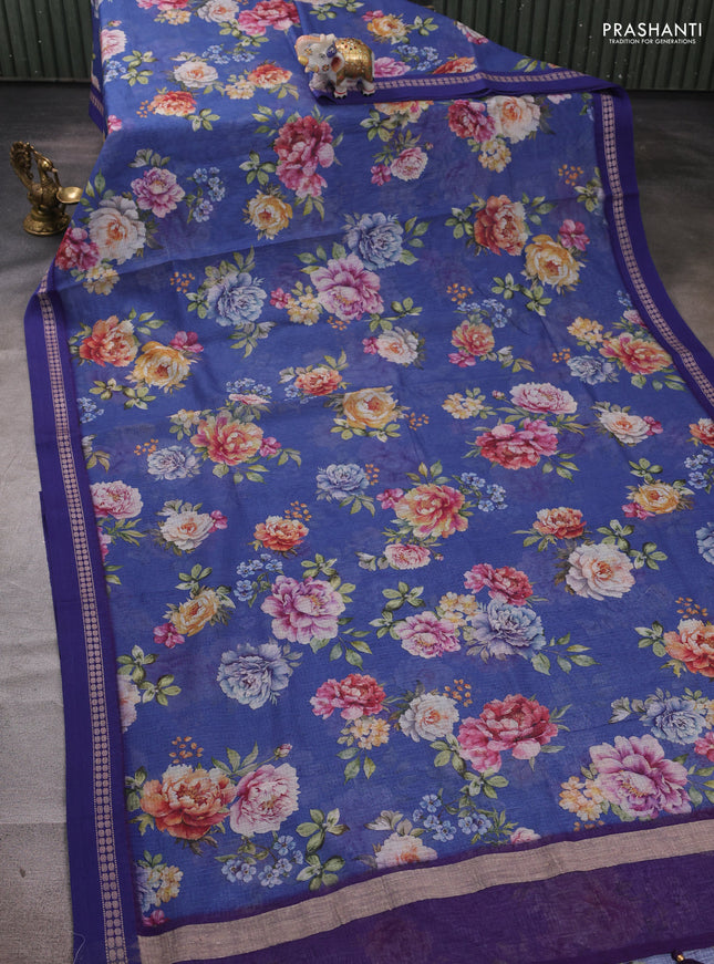 Blie  Kota Silk Cotton Saree - Floral Prints