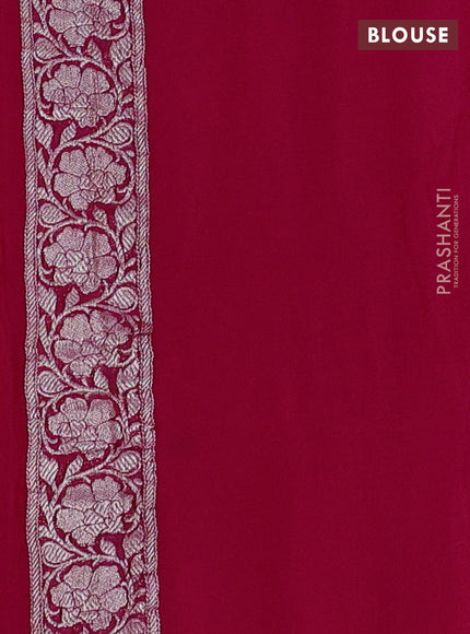 Orange & Pink Banarasi Chiffon Saree - Buttas