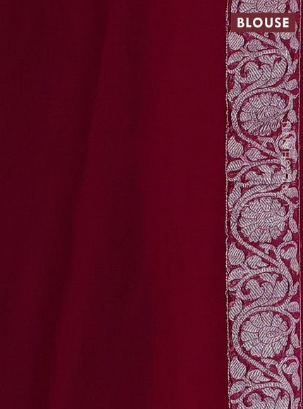 Black & Pink Banarasi Chiffon Saree - Buttas