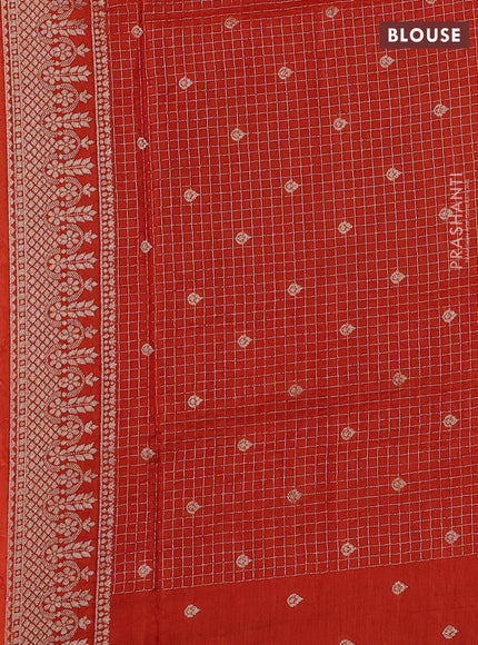 Pink & Orange Dola Silk - Checks