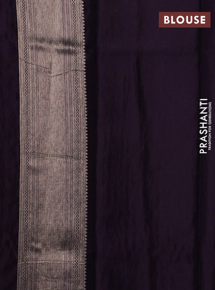 Pink & Violet Dola Silk - Brocade