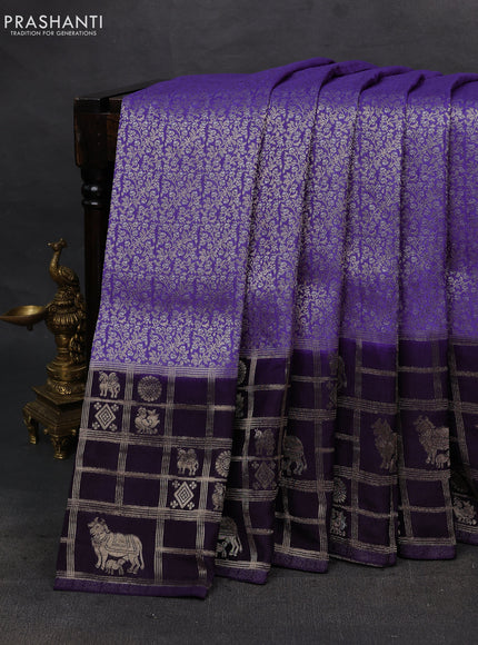 Lavender & Violet Dola Silk - Brocade
