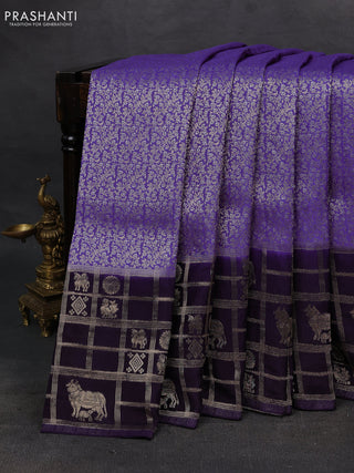 Lavender & Violet Dola Silk - Brocade