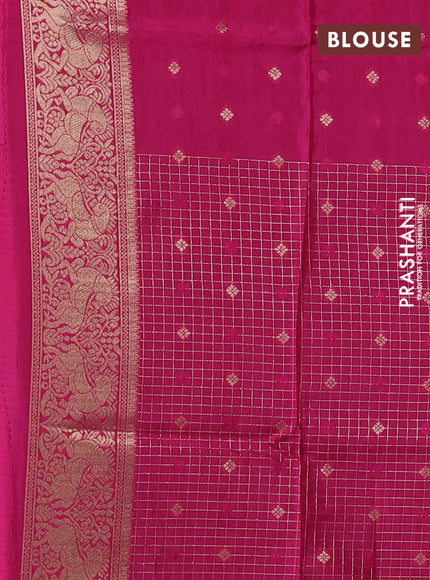 Purple & Pink Dola Silk - Checks