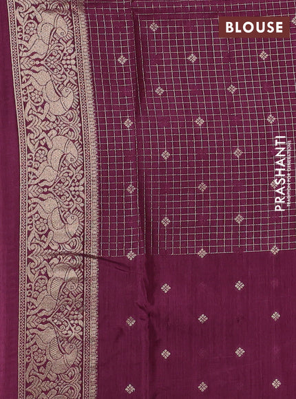 Lavender & Wine Dola Silk - Checks