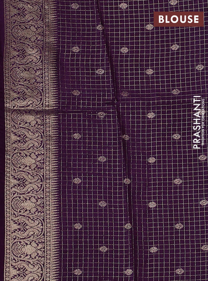 Pink & Purple Dola Silk - Checks