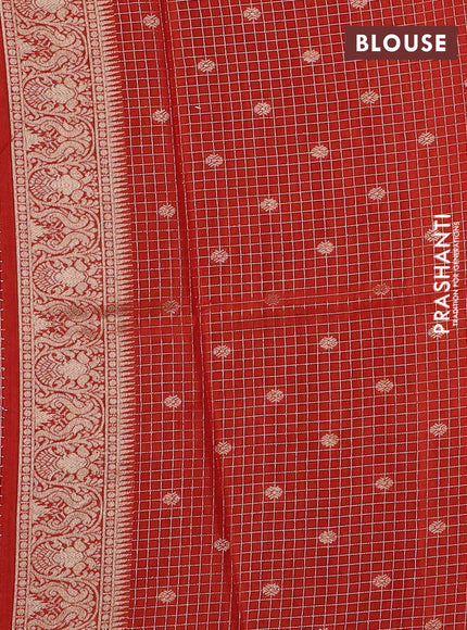 Pink & Orange Dola Silk - Checks