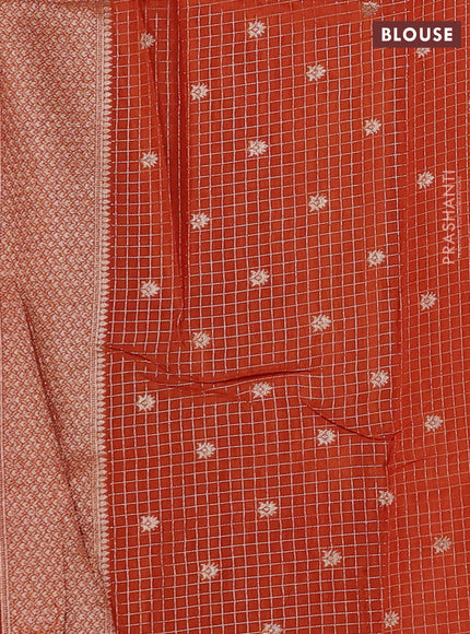 Pink & Orange Dola Silk - Checks