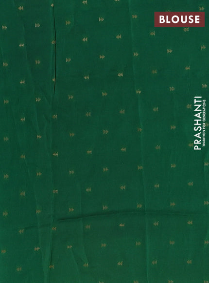 Pink & Orange Semi Mysore Silk Saree - Weaves