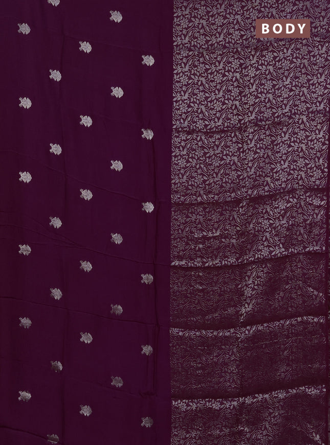 Magenta Pink & Mustard Yellow Semi Mysore Silk Saree - Buttas