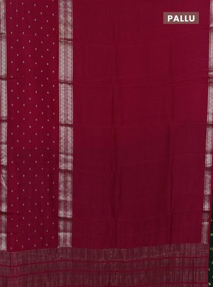 Pink & Green Semi Mysore Silk Saree - Buttas