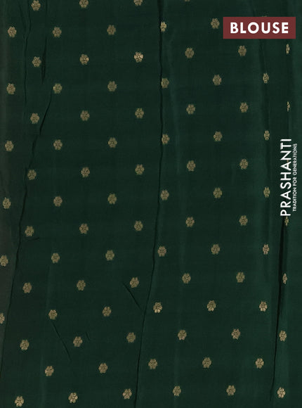 Pink & Green Semi Mysore Silk Saree - Buttas