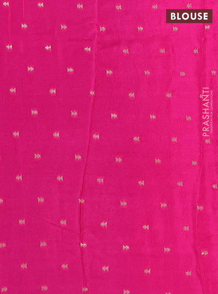 Purple & Pink Semi Mysore Silk Saree - Buttas