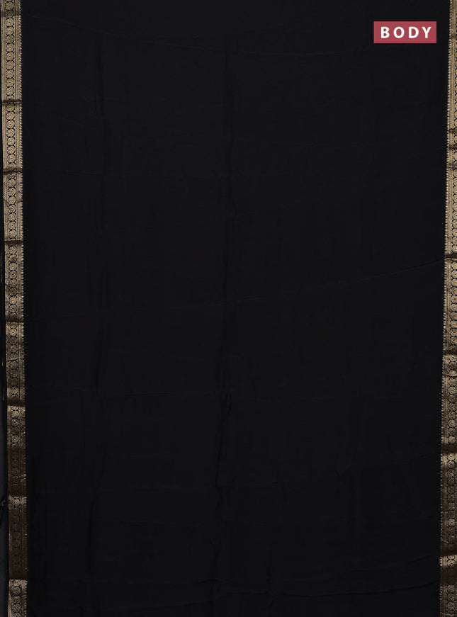 Black &  Semi Mysore Silk Saree
