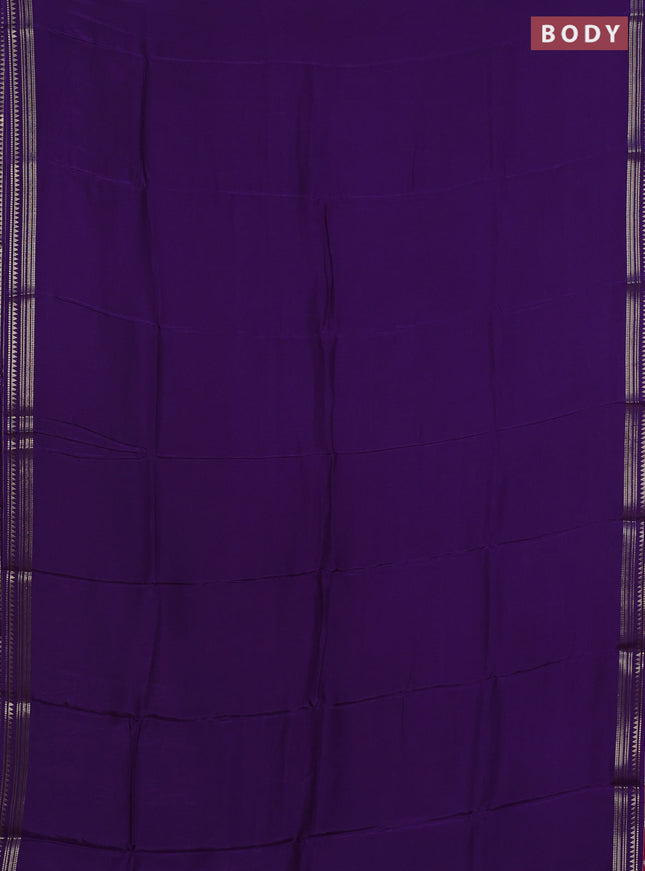 Violet & Pink Semi Mysore Silk Saree