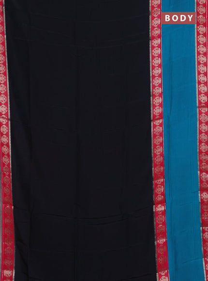Lime Green & Magenta Pink Semi Mysore Silk Saree