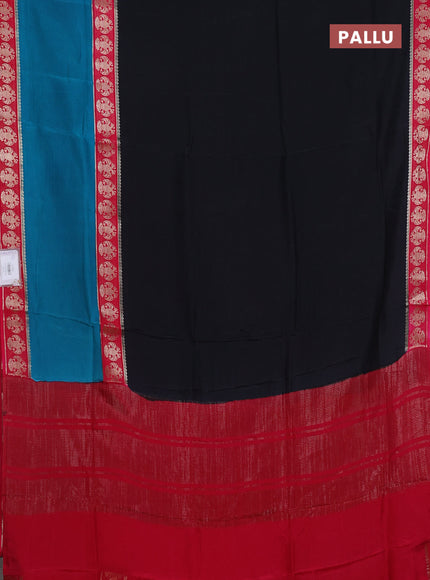 Lime Green & Magenta Pink Semi Mysore Silk Saree