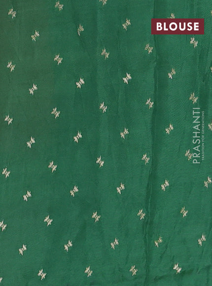 Coffee Brown & Orange Semi Mysore Silk Saree