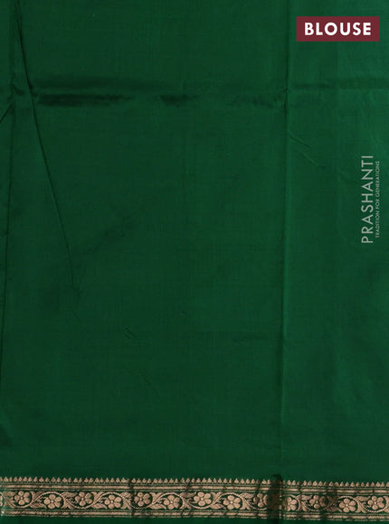 Pink & Green Banarasi Katan Silk Saree - Zari Butta
